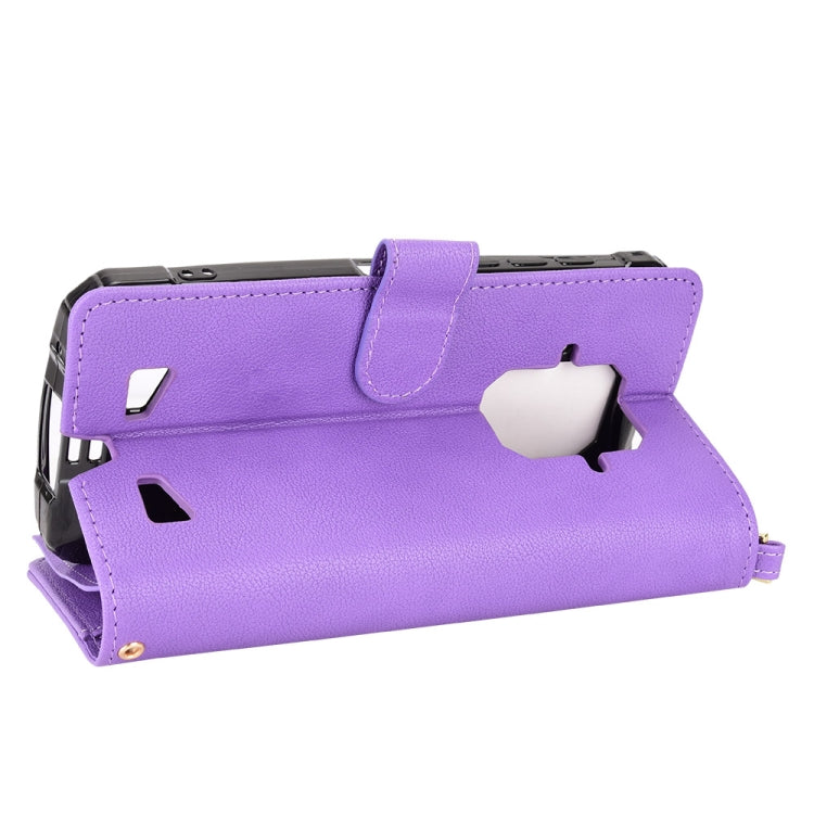 For Doogee S86 / S86 Pro Litchi Texture Zipper Leather Phone Case(Purple) by buy2fix