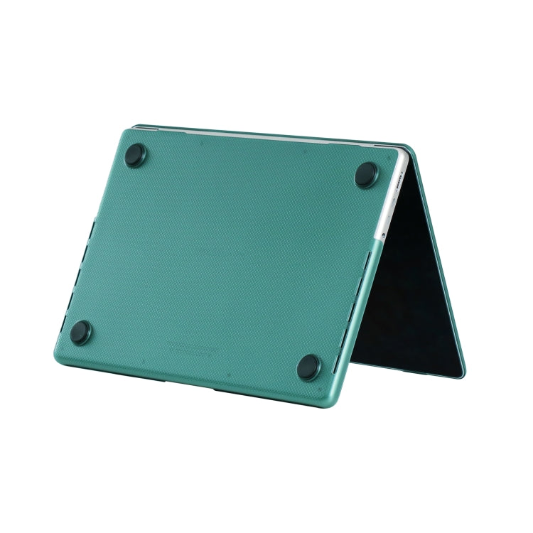 For MacBook Air 13.3 inch A1932 / A2179 / A2337 / Air-M1 Dot Texture Double Sided Tanned Laptop Case(Dark Green) by buy2fix