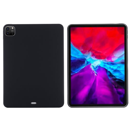 For iPad Pro 12.9 2022 / 2021 / 2020 / 2018 Pure Color Liquid Silicone Shockproof Tablet Case (Black) - iPad Pro 12.9 (2022/2021) Cases by buy2fix | Online Shopping UK | buy2fix