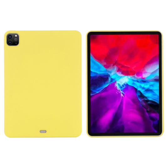 For iPad Pro 12.9 2022 / 2021 / 2020 / 2018 Pure Color Liquid Silicone Shockproof Tablet Case (Yellow) - iPad Pro 12.9 (2022/2021) Cases by buy2fix | Online Shopping UK | buy2fix
