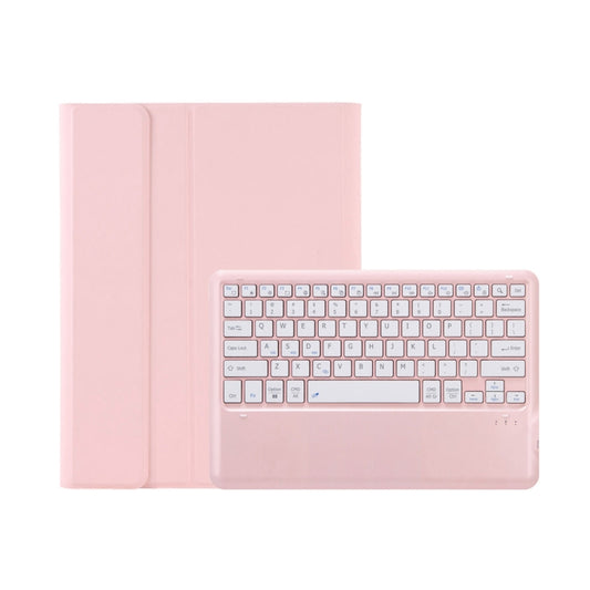 C12B Detachable Pen Slot Bluetooth Keyboard Leather Tablet Case For iPad Air 13 2025 / 2024 / Pro 12.9 inch 2021/2020/2018(Pink) by buy2fix
