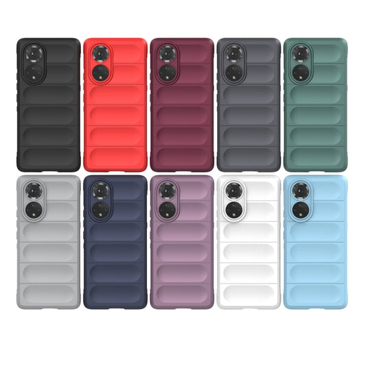For Huawei Nova 9/Honor 50 Magic Shield TPU + Flannel Phone Case(Black) by buy2fix