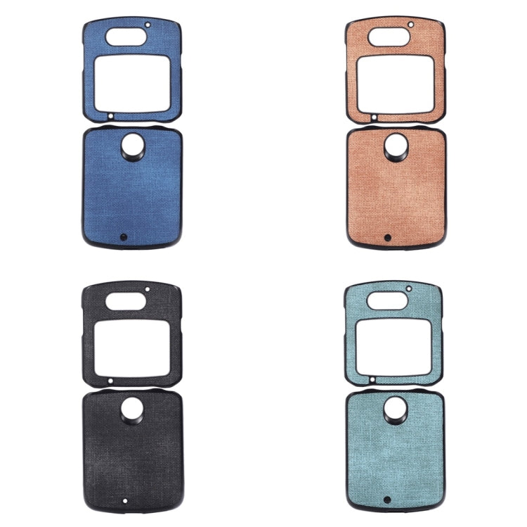 For Motorola Razr 5G Brugg Texture PU+TPU+PC Shockproof Phone Case(Khaki) by buy2fix