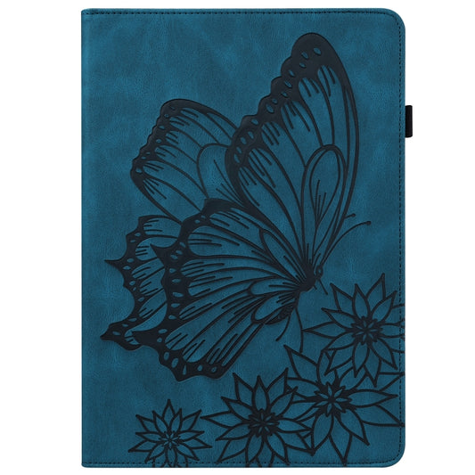 For iPad 10.2 2020 / Air 2019 Big Butterfly Embossed Smart Leather Tablet Case(Blue) - iPad 10.2 Cases by buy2fix | Online Shopping UK | buy2fix