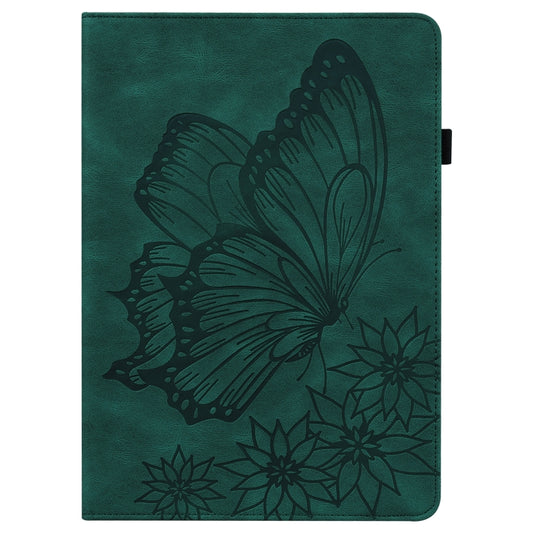 For Samsung Galaxy Tab A 8.0 2019 T290/T295 Big Butterfly Embossed Leather Tablet Case(Green) by buy2fix