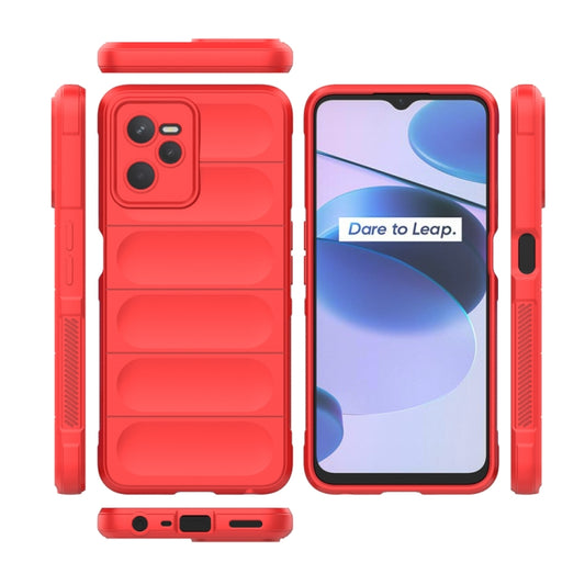 For OPPO Realme C35 Magic Shield TPU + Flannel Phone Case(White) by buy2fix
