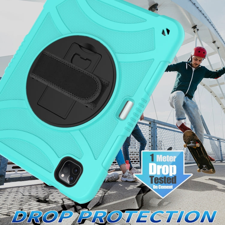 For iPad Pro 11 2022 / 2021 / 2020 Rotary Grab Silicone + PC Tablet Case(Mint Green) - iPad Pro 11 (2022/2021) Cases by buy2fix | Online Shopping UK | buy2fix