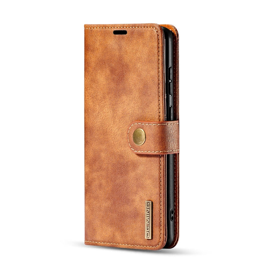 For Galaxy S20 DG.MING Crazy Horse Texture Flip Detachable Magnetic Leather Case with Holder & Card Slots & Wallet(Brown) by DG.MING