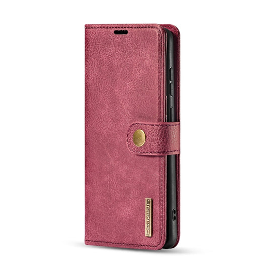 For Galaxy S20+ DG.MING Crazy Horse Texture Flip Detachable Magnetic Leather Case with Holder & Card Slots & Wallet(Red) by DG.MING