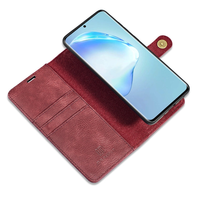 For Galaxy S20+ DG.MING Crazy Horse Texture Flip Detachable Magnetic Leather Case with Holder & Card Slots & Wallet(Red) by DG.MING