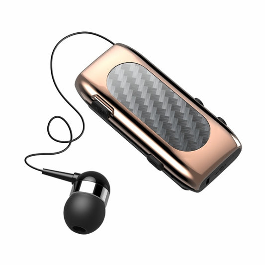 K56 Lavalier Noise Reduction Carbon Brazing Bluetooth Earphone(Gold) by buy2fix