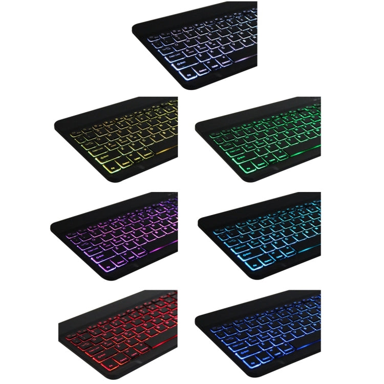 RK11D Backlight Cloth Texture Detachable Magnetic Bluetooth Keyboard Horizontal Flip Leather Tablet Case for iPad Pro 11 2020 / 2018 with Holder & Pen Slot(Blue) by buy2fix