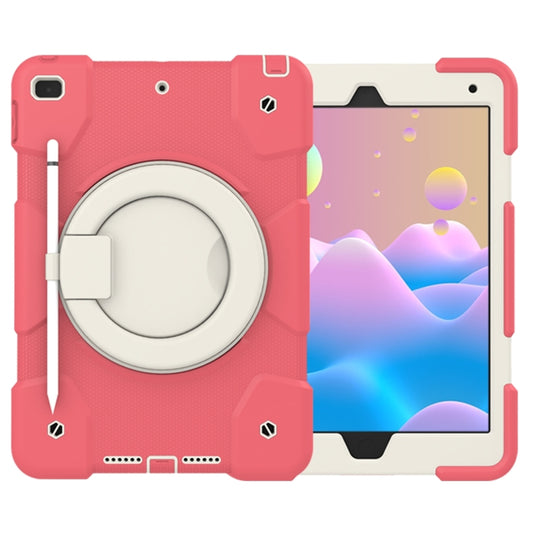 For iPad 10.2 2019/10.2 2020/10.2 2021 Silicone + PC Full Body Protection Tablet Case With Holder & Strap(Red) - iPad 10.2 Cases by buy2fix | Online Shopping UK | buy2fix