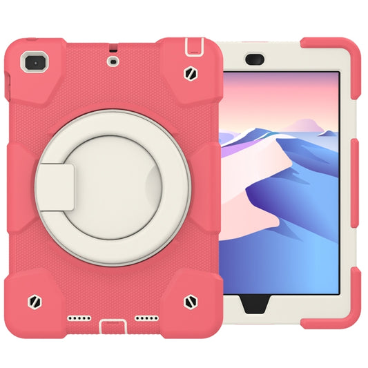 For iPad 9.7 2018 Silicone + PC Full Body Protection Tablet Case With Holder & Strap(Red) - iPad 9.7 (2018) & (2017) Cases by buy2fix | Online Shopping UK | buy2fix