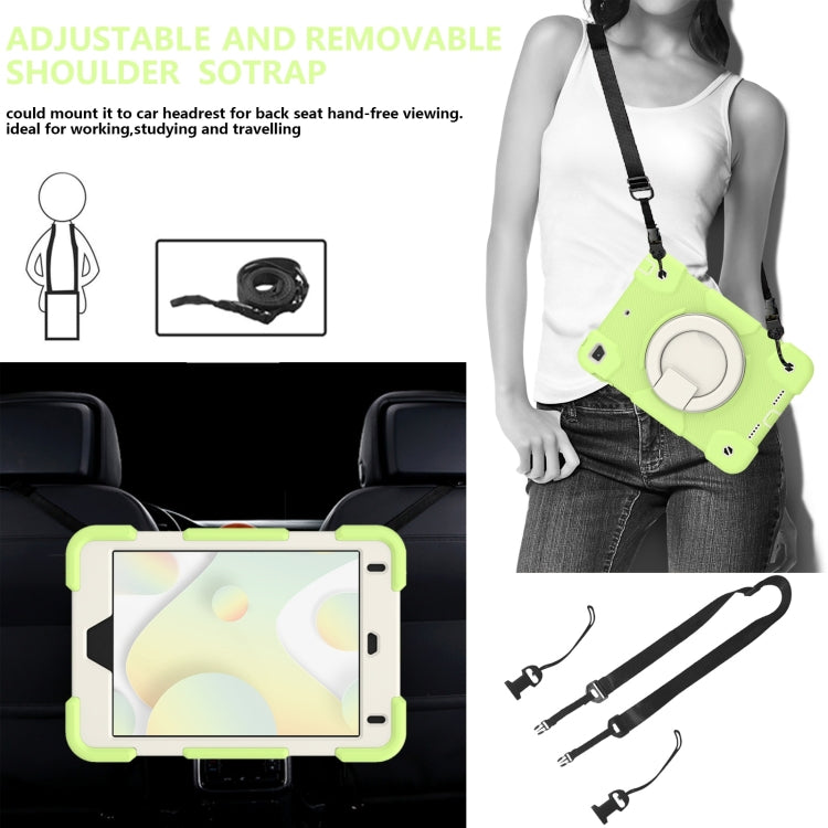 For iPad mini 4 2015/mini 2019 Silicone + PC Full Body Protection Tablet Case With Holder & Strap(Green) - iPad mini (2019) / mini 5 Cases by buy2fix | Online Shopping UK | buy2fix