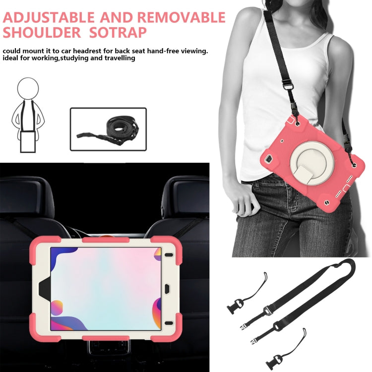 For iPad mini 4 2015/mini 2019 Silicone + PC Full Body Protection Tablet Case With Holder & Strap(Red) - iPad mini (2019) / mini 5 Cases by buy2fix | Online Shopping UK | buy2fix