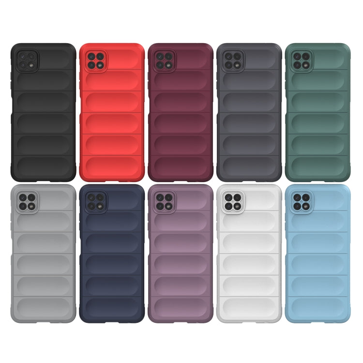 For Samsung Galaxy A22 5G Magic Shield TPU + Flannel Phone Case(Black) by buy2fix