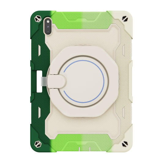For Huawei Matepad Pro 10.8 Armor Contrast Color Silicone + PC Tablet Case(Colorful Green) - Huawei by buy2fix | Online Shopping UK | buy2fix