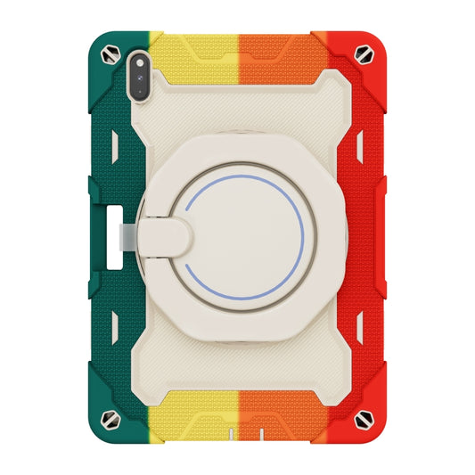 For Huawei Matepad Pro 10.8 Armor Contrast Color Silicone + PC Tablet Case(Colorful Red) - Huawei by buy2fix | Online Shopping UK | buy2fix