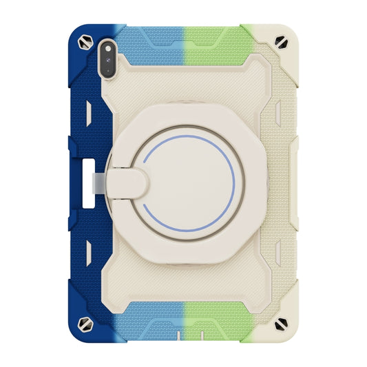 For Huawei Matepad Pro 10.8 Armor Contrast Color Silicone + PC Tablet Case(Colorful Blue) - Huawei by buy2fix | Online Shopping UK | buy2fix