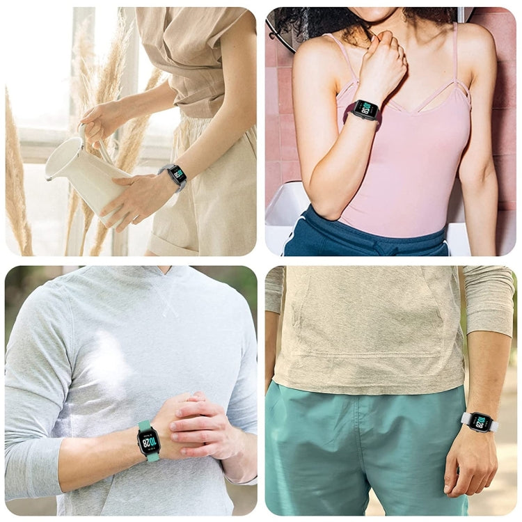 For ID205 / Willful SW021 19mm Silicone Plaid Watch Band(White) by buy2fix