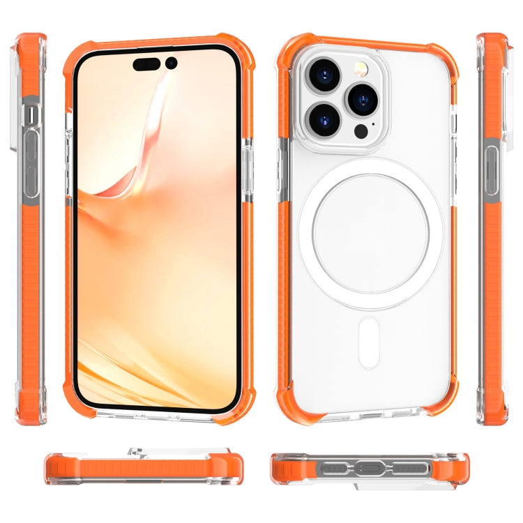 For iPhone 14 Pro Magsafe Magnetic Acrylic Shockproof Phone Case(Orange) by buy2fix