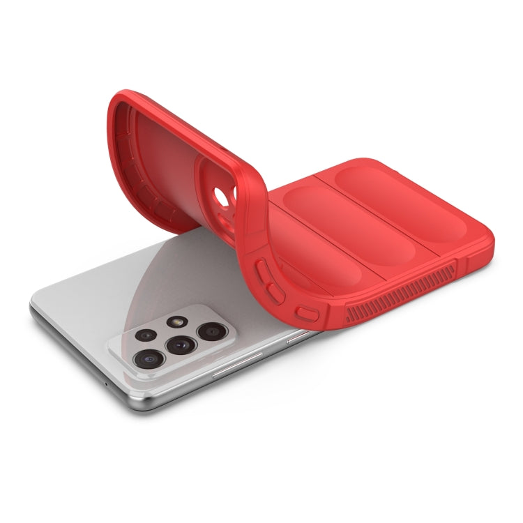 For Samsung Galaxy A52 5G Magic Shield TPU + Flannel Phone Case(Red) by buy2fix