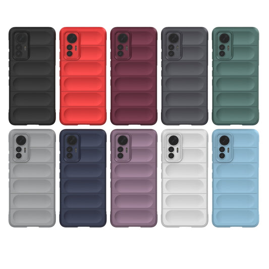 For Xiaomi 12 Lite Magic Shield TPU + Flannel Phone Case(Wine Red) by buy2fix