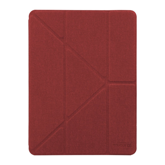 Mutural King Kong Series Deformation Holder Leather Tablet Case For iPad Pro 10.5 2019 / 2017(Red) by Mutural