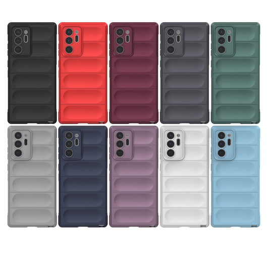 For Samsung Galaxy Note20 Ultra Magic Shield TPU + Flannel Phone Case(Dark Blue) by buy2fix