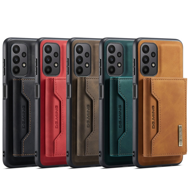 For Samsung Galaxy A23 5G DG.MING M2 Series 3-Fold Multi Card Bag Phone Case(Green) by DG.MING