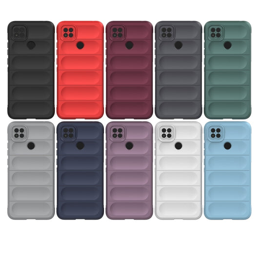 For Xiaomi Redmi 9C Magic Shield TPU + Flannel Phone Case(Light Blue) by buy2fix