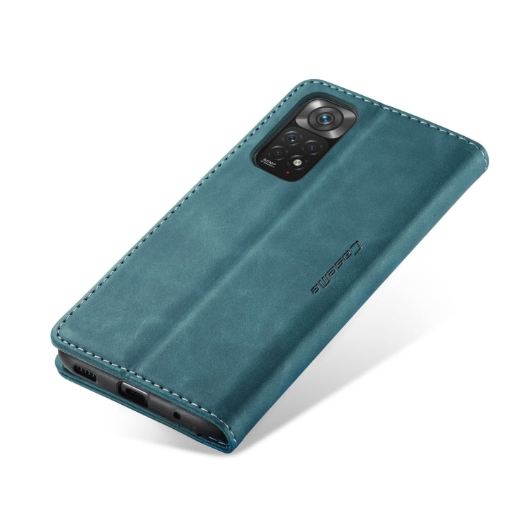 For Xiaomi Redmi Note 11 4G/Note 11S Global CaseMe 013 Multifunctional Horizontal Flip Leather Phone Case(Blue) by CaseMe