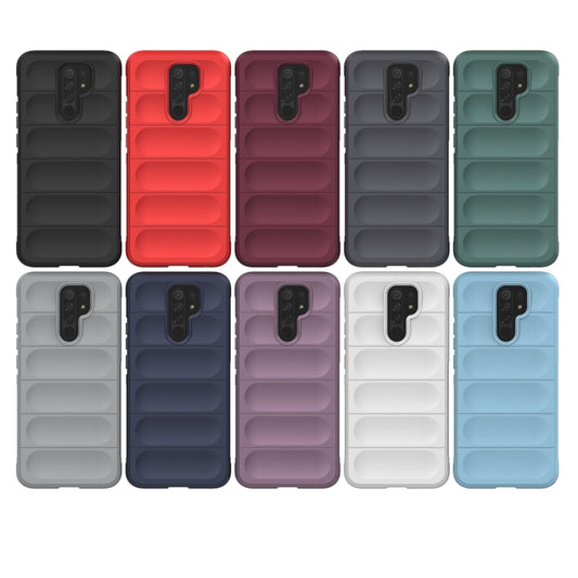 For Xiaomi Redmi 9 Magic Shield TPU + Flannel Phone Case(Purple) by buy2fix