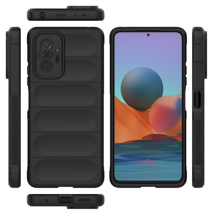 For Xiaomi Redmi Note 10 Pro 4G Magic Shield TPU + Flannel Phone Case(Grey) by buy2fix