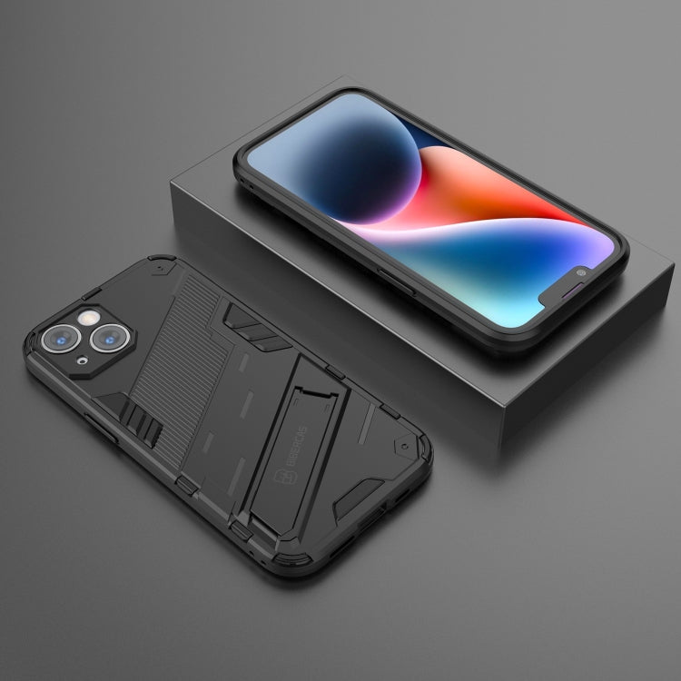 For iPhone 14 Plus Punk Armor 2 in 1 PC + TPU Phone Case (Black) by buy2fix