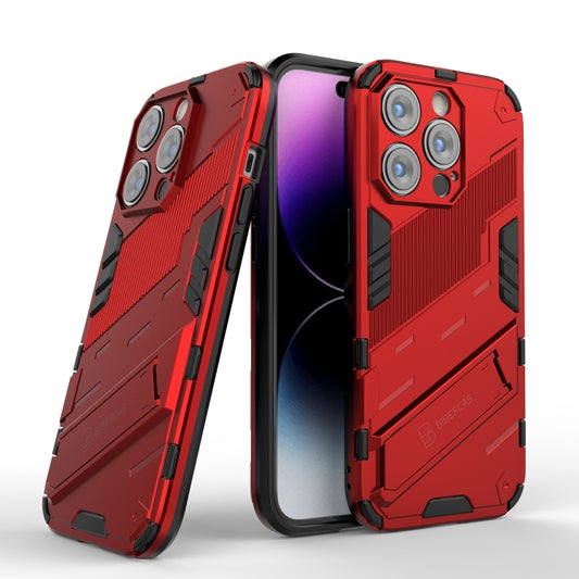 For iPhone 14 Pro Punk Armor 2 in 1 PC + TPU Phone Case(Red) by buy2fix