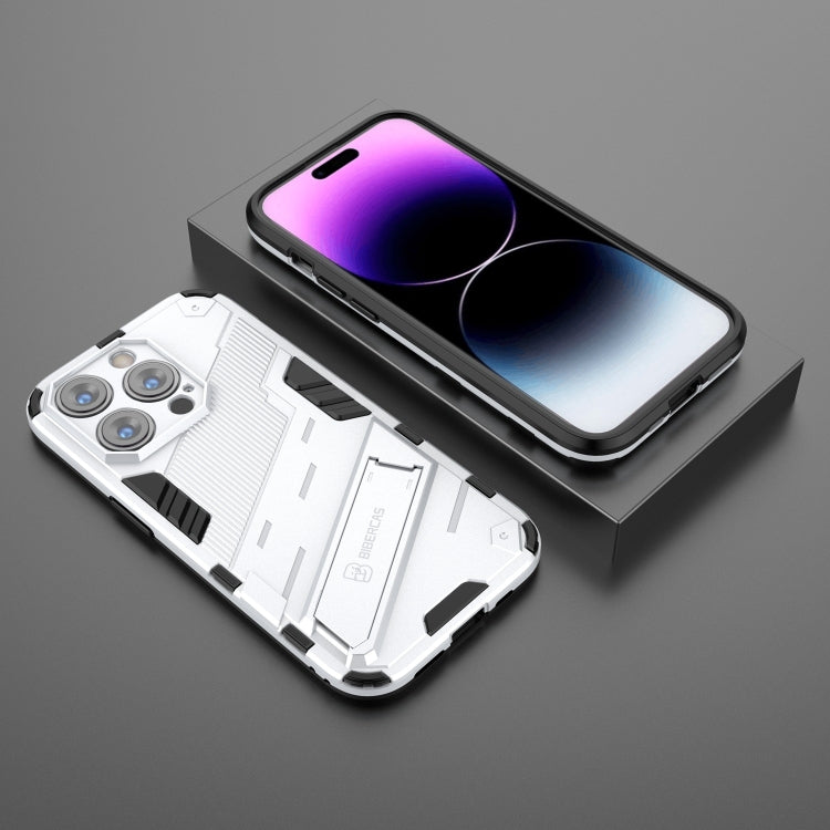 For iPhone 14 Pro Punk Armor 2 in 1 PC + TPU Phone Case(White) by buy2fix