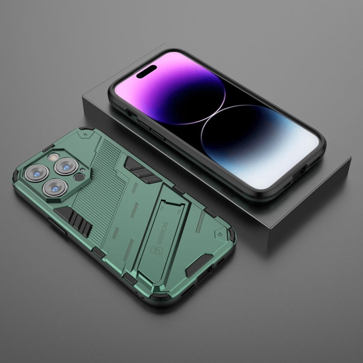 For iPhone 14 Pro Max Punk Armor 2 in 1 PC + TPU Phone Case (Green) by buy2fix