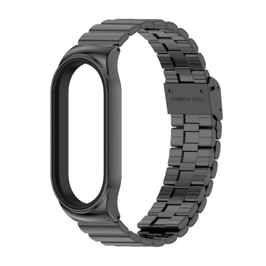 For Xiaomi Mi Band 7 / 7 NFC MIJOBS CS Bamboo Buckle Stainless Steel Watch Band(Black) by MIJOBS