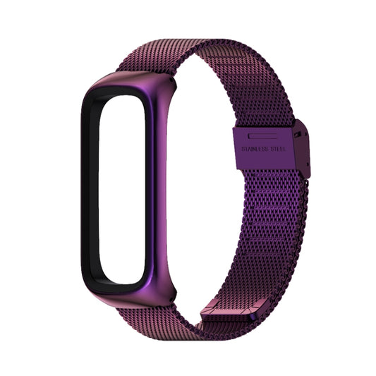 For Samsung Galaxy Fit 2 MIJOBS Milan Buckle Stainless Steel Watch Band(Purple) by MIJOBS