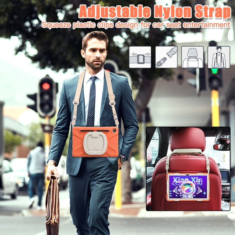 For Lenovo Tab M10 Plus 10.6 3rd Gen 2022 Silicone + PC Protective Tablet Case(Coral Orange) - Lenovo by buy2fix | Online Shopping UK | buy2fix