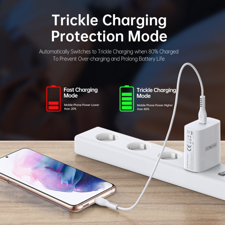 DUZZONA T3 PD 20W Single Port Travel Charger, EU Plug(White) by DUZZONA