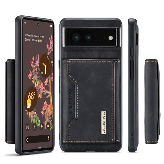 For Google Pixel 7 5G DG.MING M2 Series 3-Fold Multi Card Bag Phone Case(Black) by DG.MING