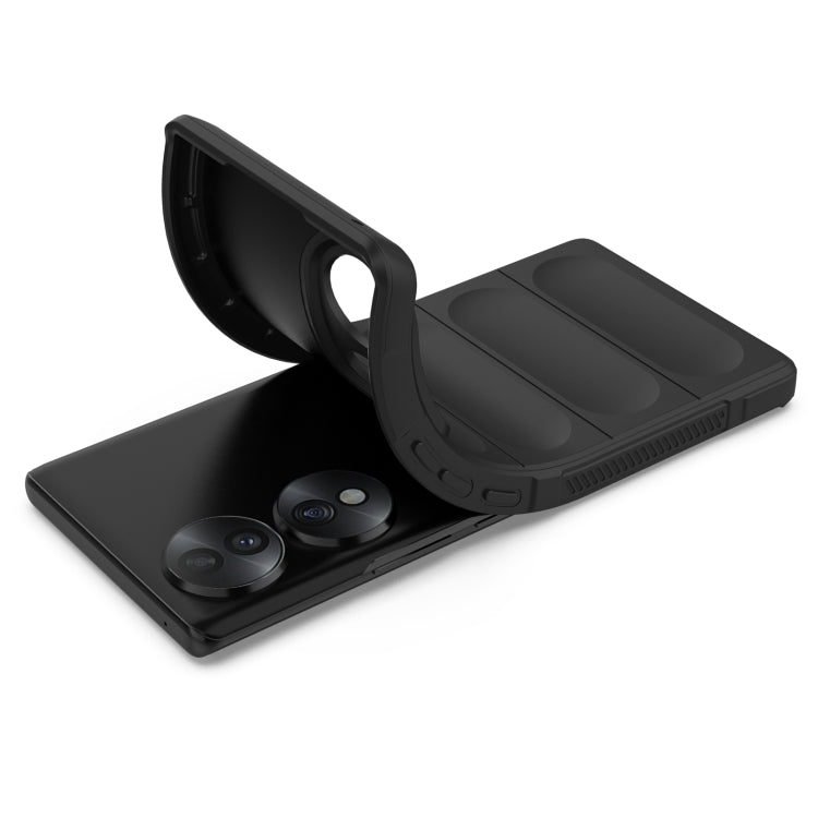 For Honor 70 5G Magic Shield TPU + Flannel Phone Case(White) by buy2fix