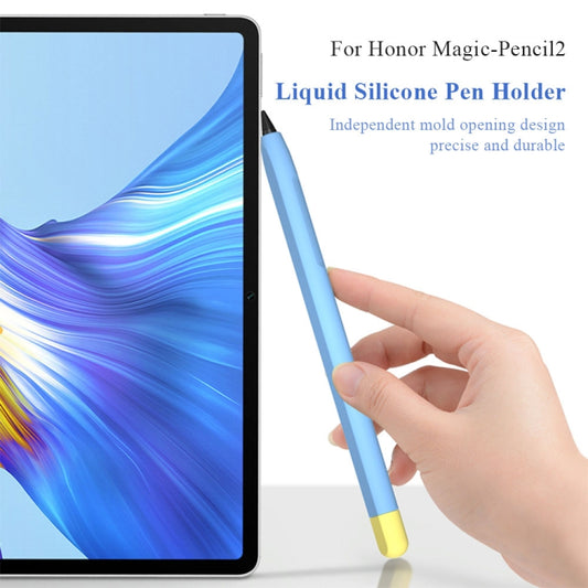 Contrasting Color Series Liquid Silicone Protective Case For Honor Magic Pencil 2(Lavender Purple) by buy2fix