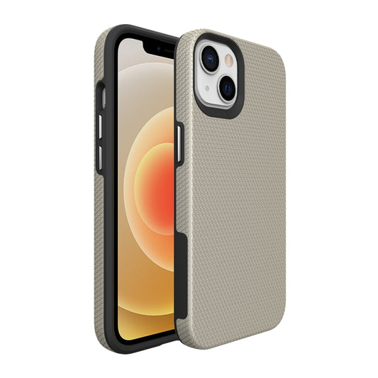 For iPhone 14 Triangle Armor Texture Phone Case (Gold) by buy2fix