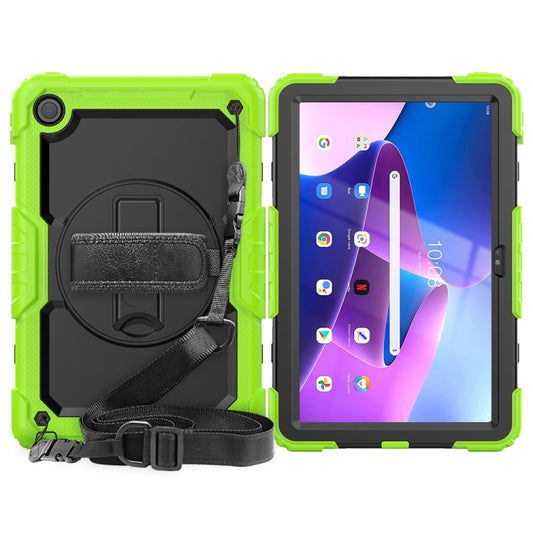 For Lenovo Tab M10 Plus 10.6 3rd Gen 2022 Silicone + PC Tablet Case(Black + Yellow Green) - Lenovo by buy2fix | Online Shopping UK | buy2fix