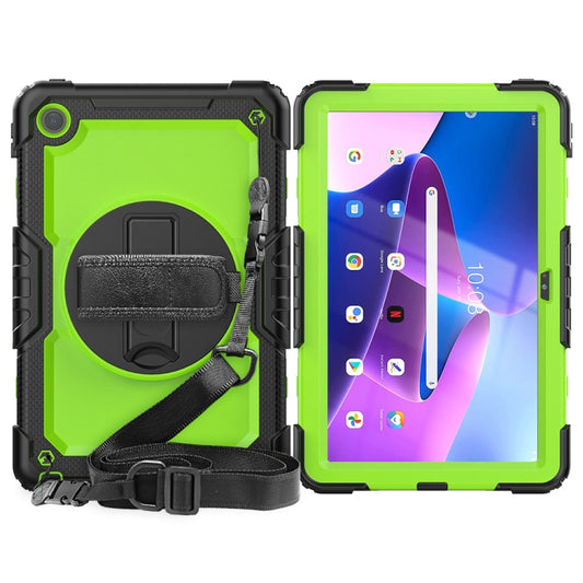 For Lenovo Tab M10 Plus 10.6 3rd Gen 2022 Silicone + PC Tablet Case(Yellow Green + Black) - Lenovo by buy2fix | Online Shopping UK | buy2fix