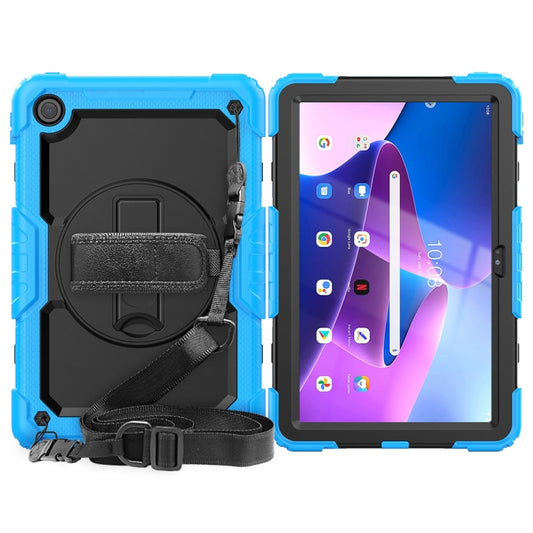 For Lenovo Tab M10 Plus 10.6 3rd Gen 2022 Silicone + PC Tablet Case(Black + Light Blue) - Lenovo by buy2fix | Online Shopping UK | buy2fix